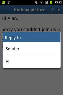 Press Sender or All.Write your email message.