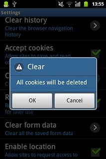 Press OK to confirm.