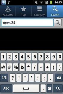 Key in the name of the required application and press the search icon.