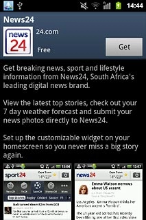 Press Get.Follow the instructions on the display to download and install the application.