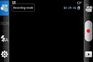 Press the recording mode icon.