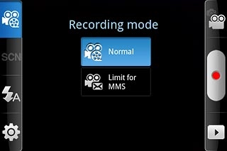 Press Normal or Limit for MMS.