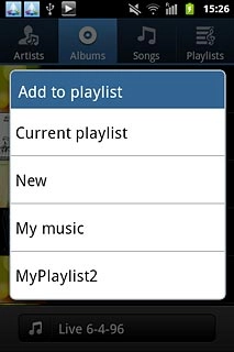 Press Current playlist.