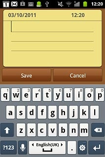 Write the required text and press Save.