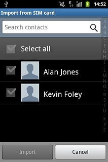 Press the required contacts to tick them.