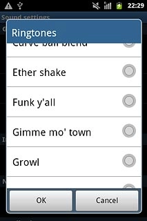 Press the different ring tones to listen to them.