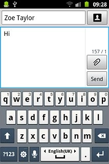 Press Send when you've written your text message.