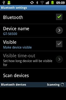When the box next to the menu item is ticked (V), Bluetooth is turned on.
