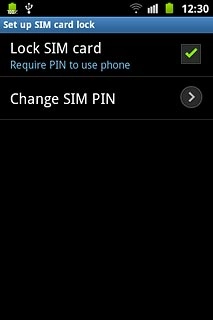 When the box next to the menu item is ticked (V), use of PIN is turned on.