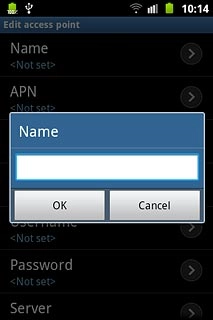 Key in Vodafone MMS and press OK.