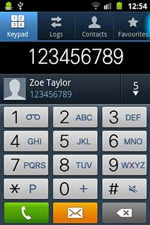 Key in the required number and press the call icon.