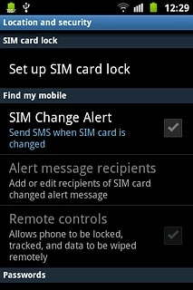 Press Set up SIM card lock.