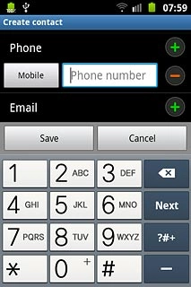 Press Phone number and key in the required phone number.