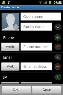 Press Given name and key in the required first name.