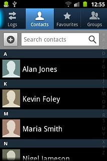 Press the Contacts tab.