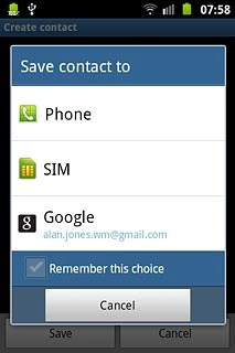 The steps below are based on the Phone phone book. If you select another phone book, there may be some differences in relation to the instruction.