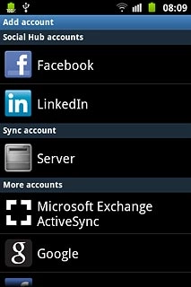 Press the required social network or the required email account.