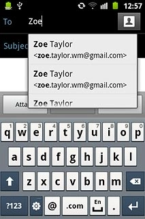 Key in the first letters of the required contact.Matching contacts are displayed.Press the required contact.