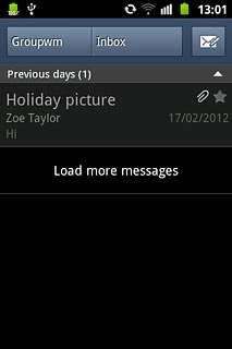 Press the required email message to read it.