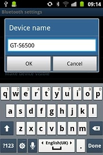Key in the required name and press OK.