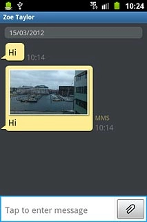 Press Tap to enter message.Write the picture message.