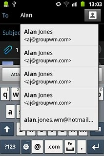 Press the required contact.