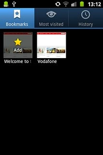 Press the required bookmark.