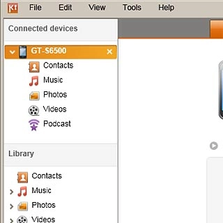 Click your phone on the list of connected devices.