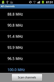 Press the required channel.