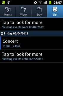 Press the required appointment to view the appointment details.