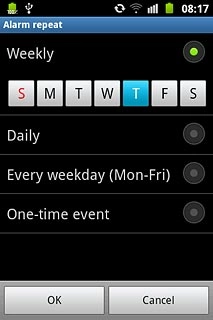 Press the required days.