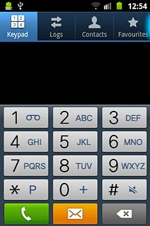 Press the Keypad tab.