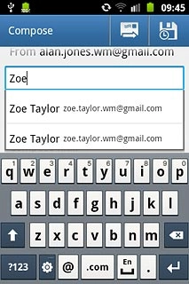 Key in the first letters of the required contact.Matching contacts are displayed.Press the required contact.