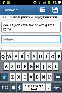 Press Subject.Key in a subject for the email message.