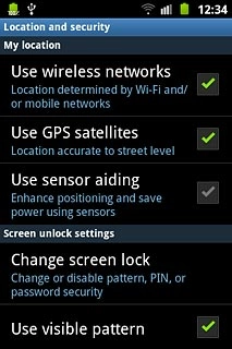 Press Change screen lock.