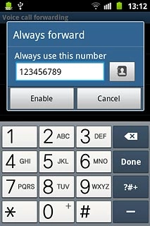 Key in the required number and press Enable.