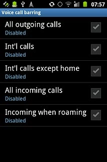 Int'l calls except home