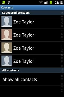 Press Show all contacts, if required.