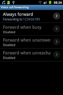 Press one of the following options:Always forward