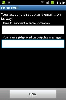 Press Done.Wait while your phone retrieves new email messages.