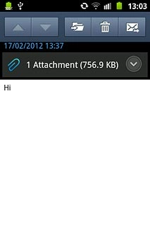 Press the send email message icon.