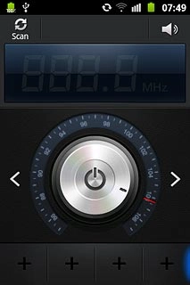 If required, press the on/off icon to turn on the radio.Follow the steps below to use the radio.