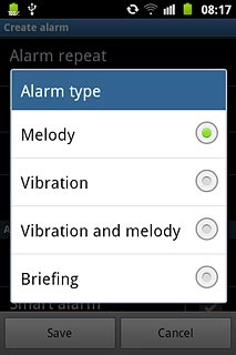 Press the required setting.