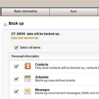 When the box next to the menu item is ticked (V), all data is selected.