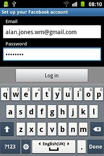 Press Log in.If you select an email account:Follow the instructions on the display to enter the required information.The contacts are retrieved and added to the phone's phone book.