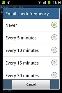 Press Never or the required period.