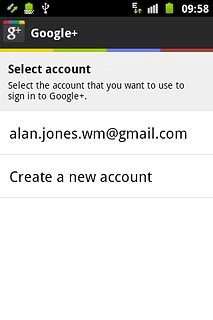If required, press the required email account and press Continue.