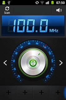 Press Scan at the top of the display.