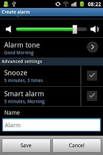 Press the box next to Snooze to turn snooze on or off.