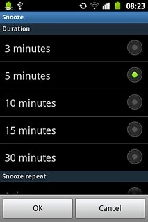 Press the required settings.